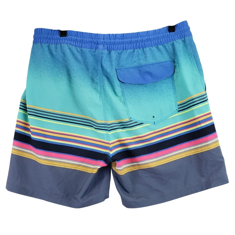 Hurley Striped Board Shorts Mens Large Blue Multi Surf Summer Beachwear